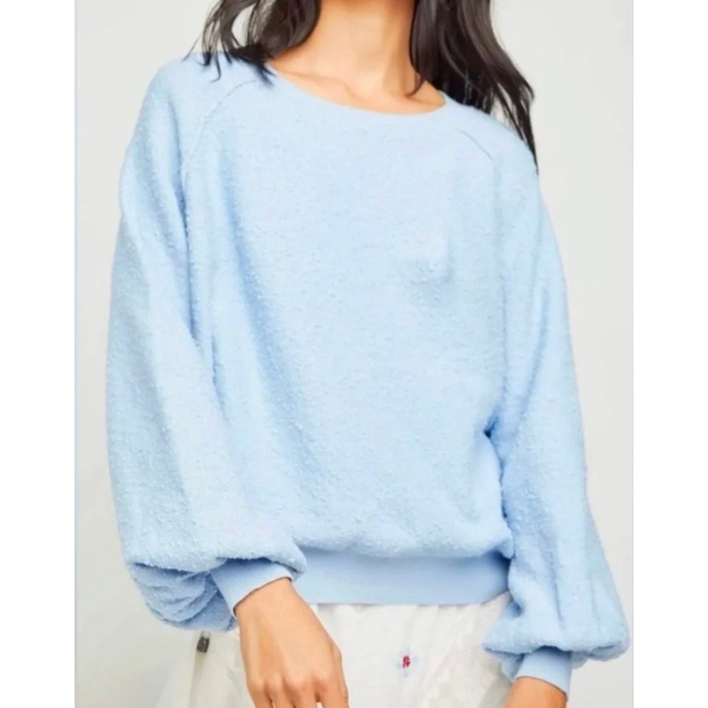 Free‎ People Found My Friend Boulcé Pullover in Crystal Sky Blue sz XS